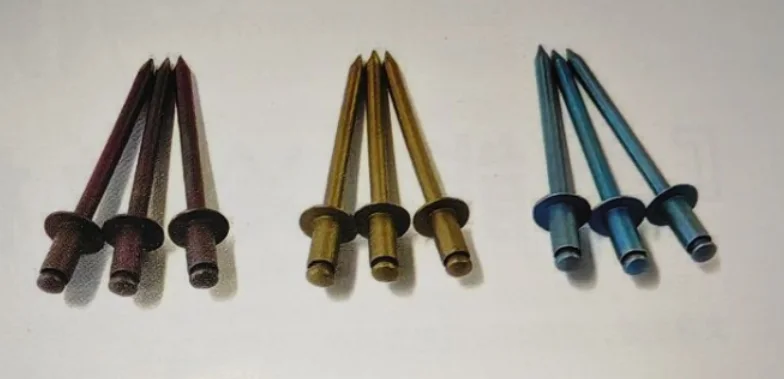 Nissen Rivet rivet titanium berwarna
